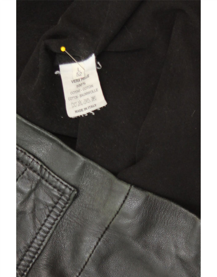 Zen Herre Læderjakke IT 52 Stor Sort Læder