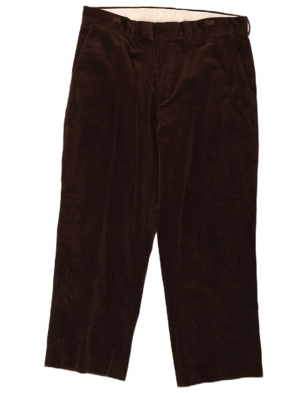 Polo Ralph Lauren Mens Straight Corduroy Trousers W36 L27 Brown Cotton