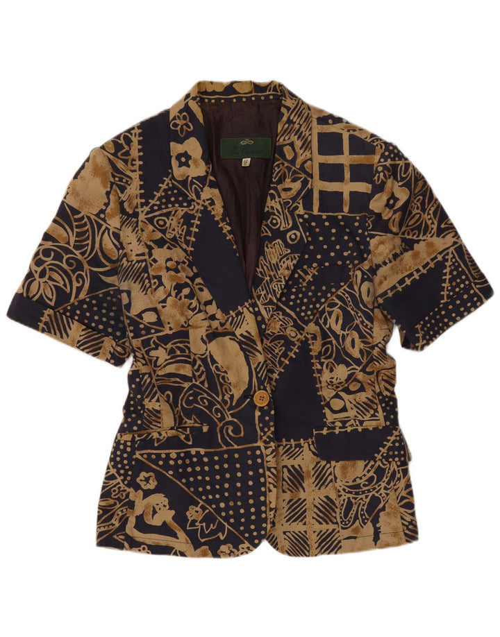 Les Copains Dame Kortærmet Blazer Jacket IT 42 Medium Navy Blue