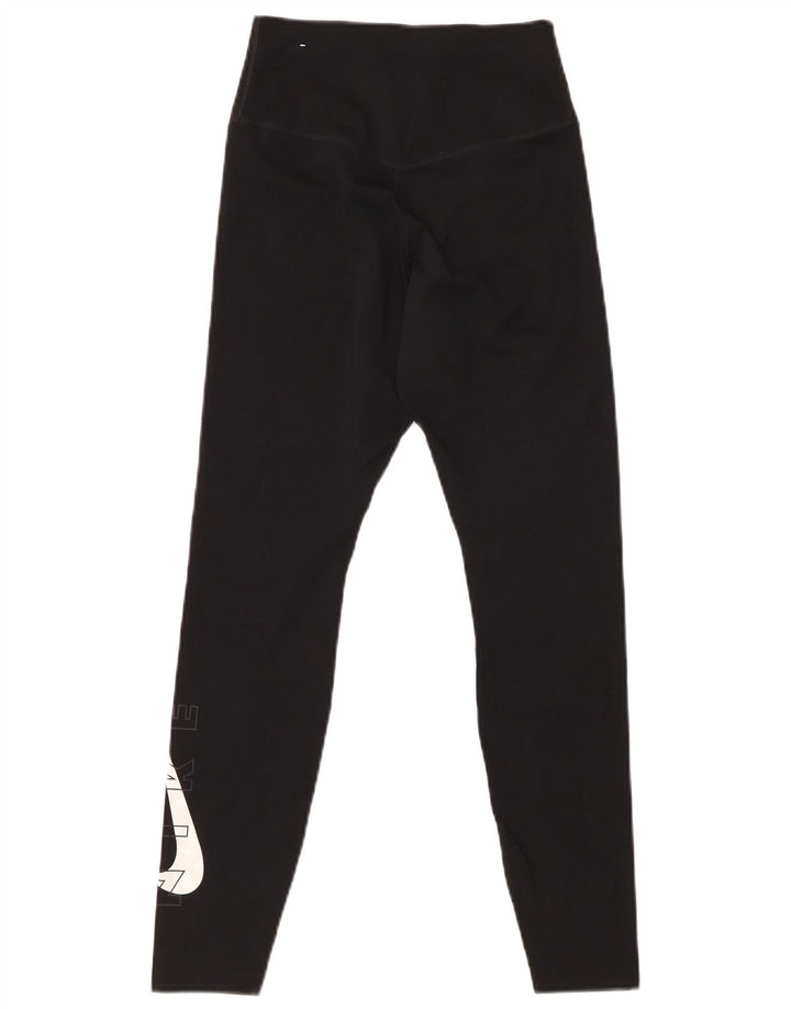 NIKE Grafiske Leggings til kvinder UK 4 XS sort polyester