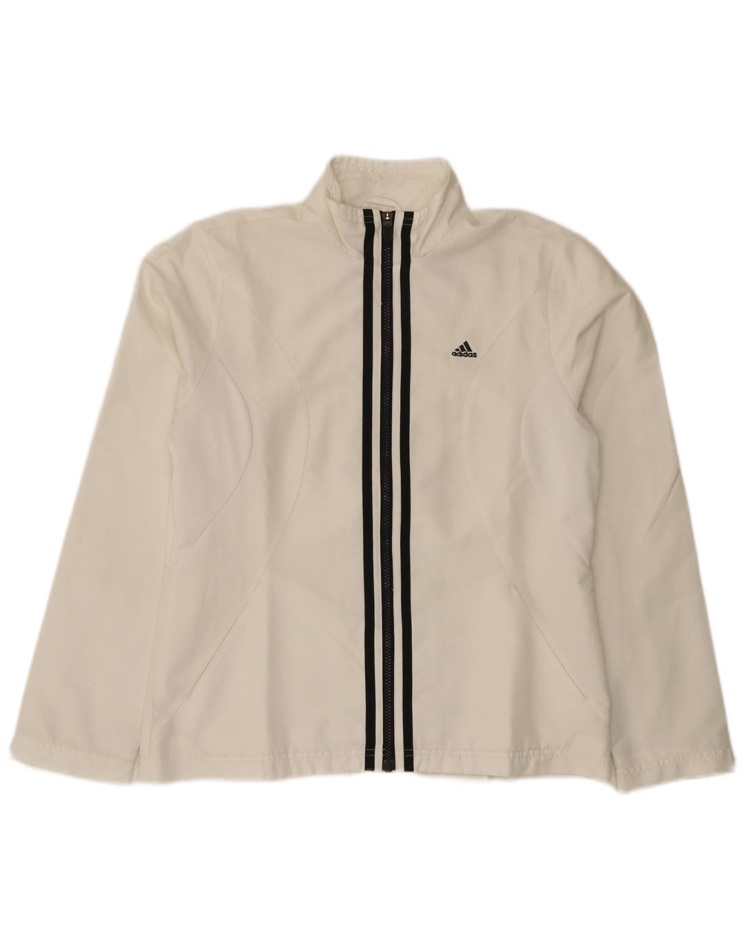 Adidas træningsdragt topjakke til kvinder UK 14 Medium White Polyester