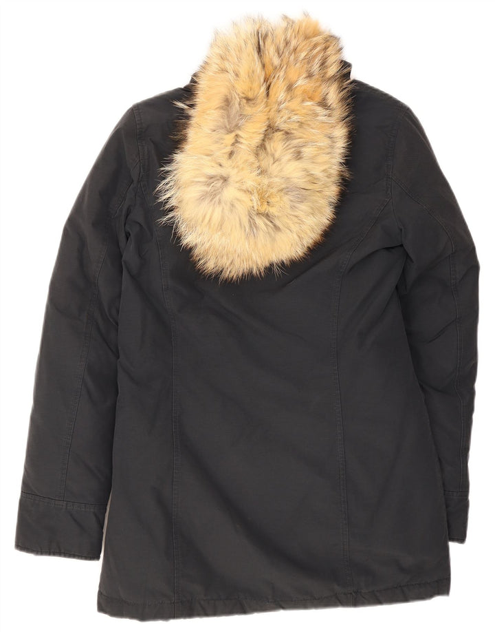 Woolrich Parkajakke med hætte til kvinder UK 6 XS Marineblå
