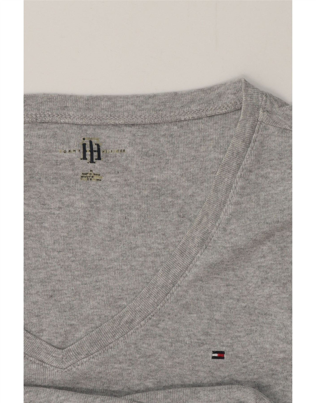 TOMMY HILFIGER T-shirt top til kvinder UK 12 mellemgrå