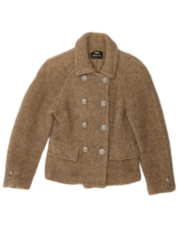 Roman's Womens Pea Coat UK 10 Small Beige Flecked Uld