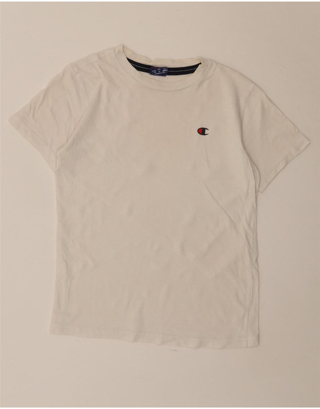 Champion Drenge T-Shirt Top 11-12 År Stor Hvid