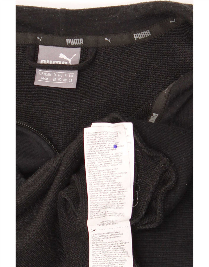 Puma Dame Hættetrøje Sweater UK 12 Medium Sort Bomuld