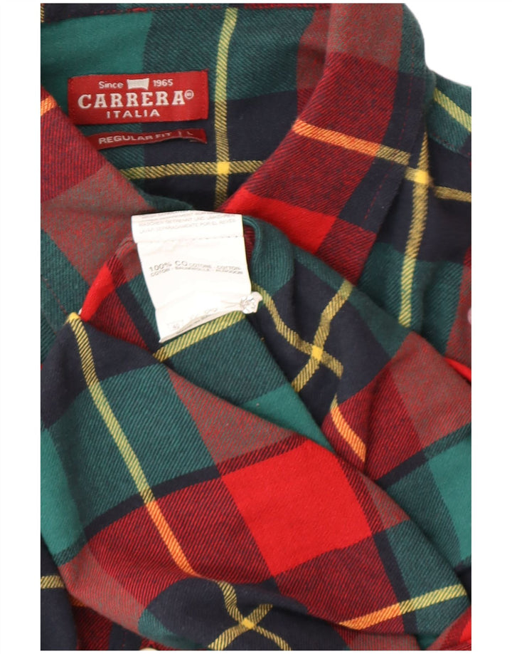 Carrera herreskjorte stor flerfarvet ternet bomuld