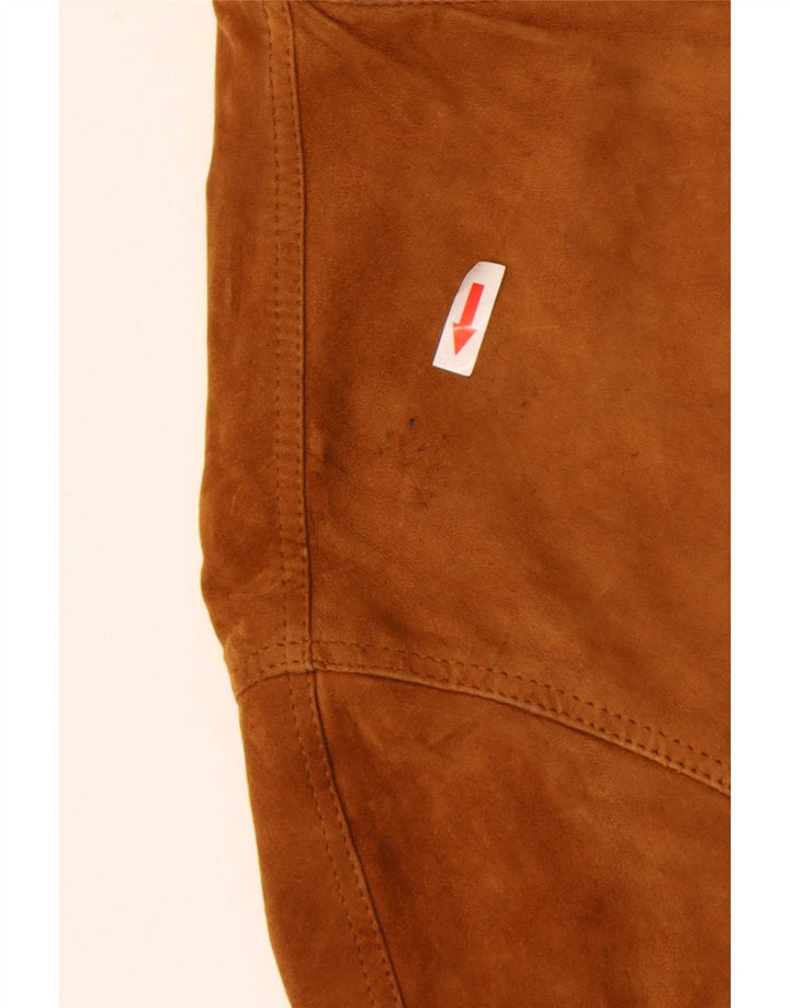 Vintage herre ruskind bomberjakke IT 54 2XL Beige