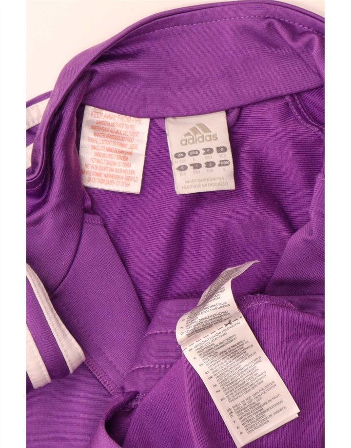 Adidas Pige Træningsdragt Topjakke 11-12 År Lilla Polyester