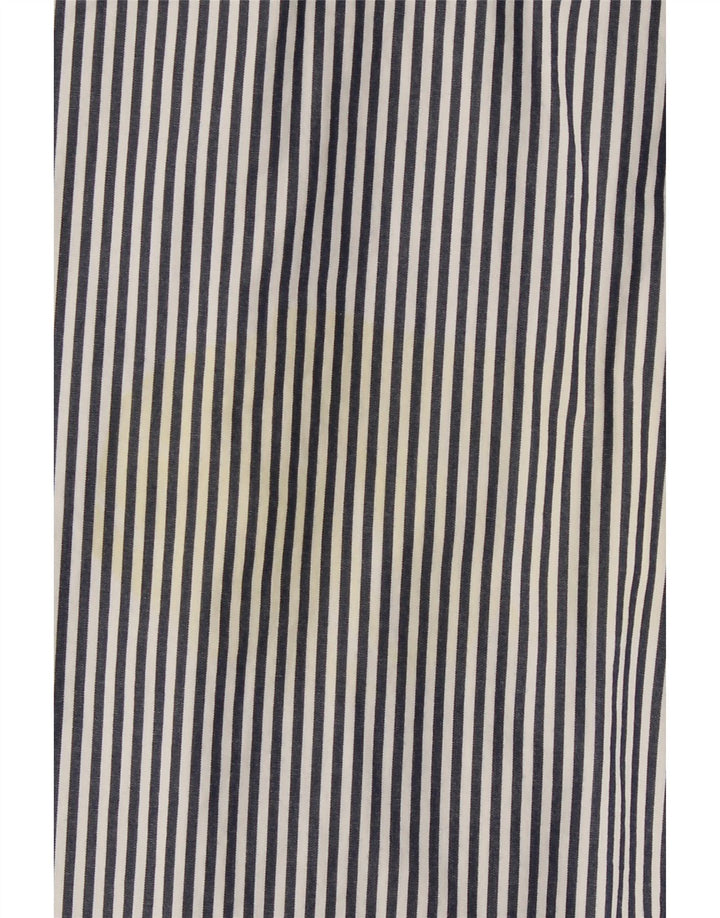 Hollister herreskjorte XL marineblå nålestribet bomuld