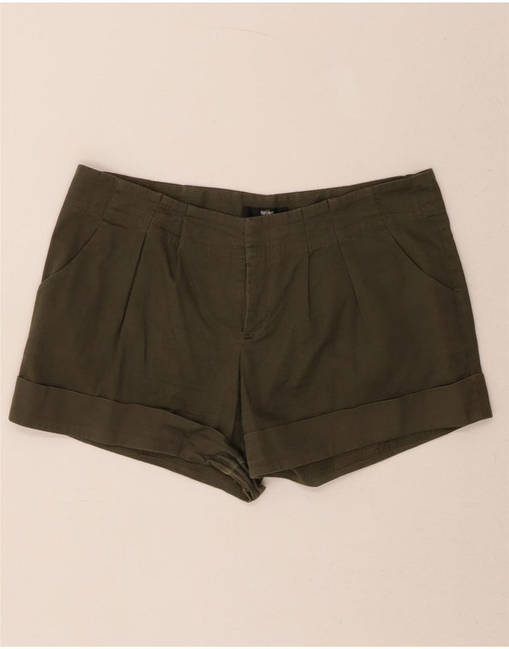 MOSSIMO Womens Stretch Pegged Casual Shorts US 12 Large W34 Khaki Cotton Vintage Mossimo and Second-Hand Mossimo from Messina Hembry 