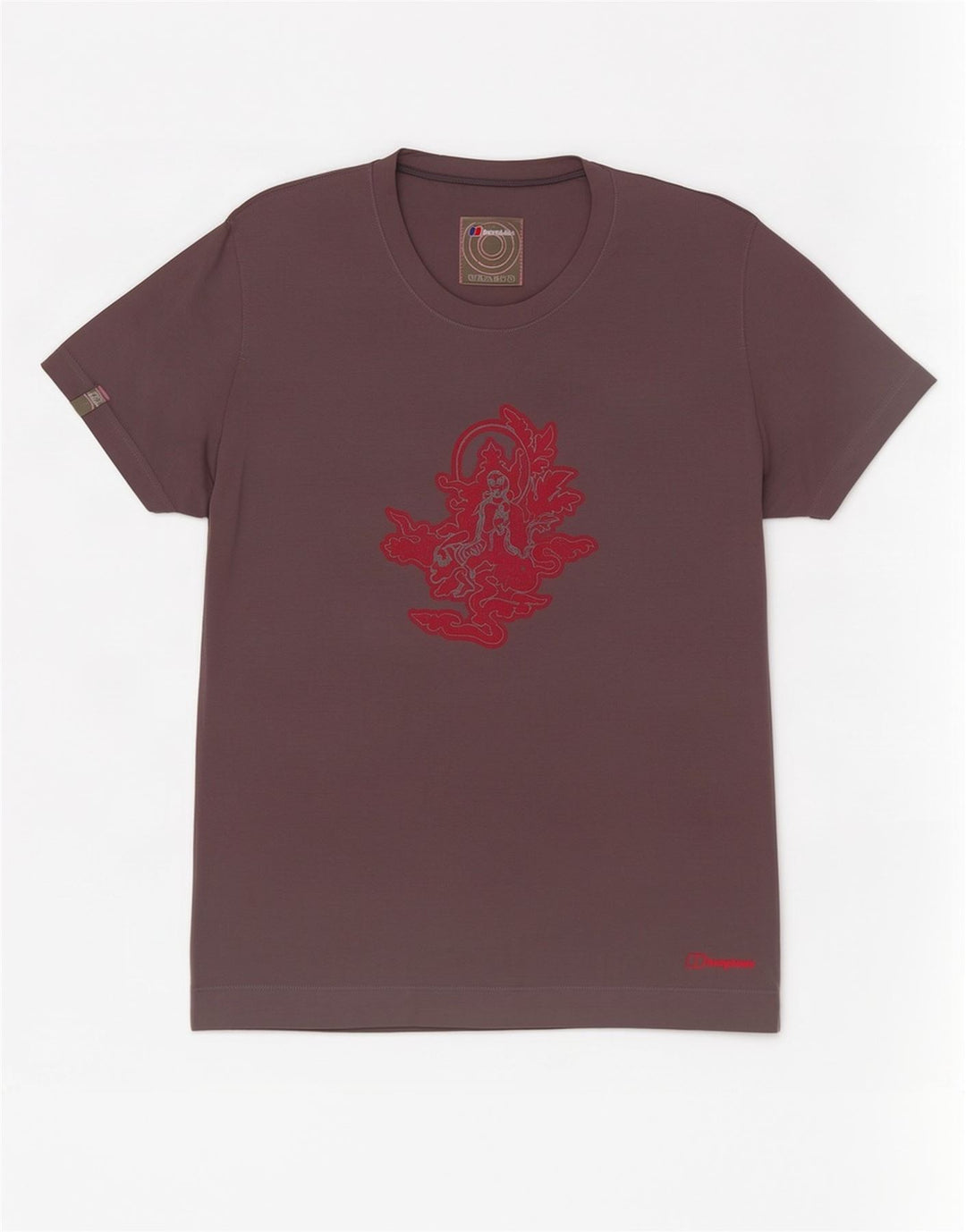 Berghaus Grafisk T-Shirt Top UK 14 Medium Grå Polyester