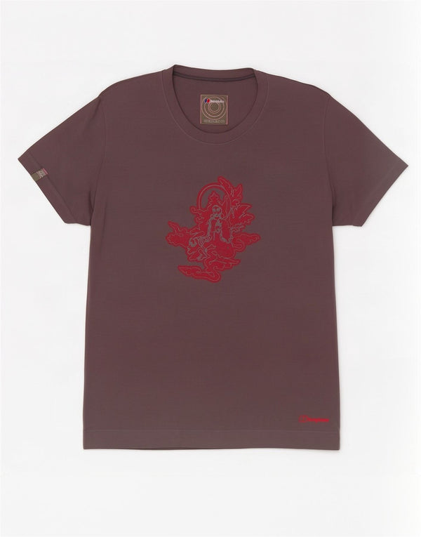 Berghaus Grafisk T-Shirt Top UK 14 Medium Grå Polyester