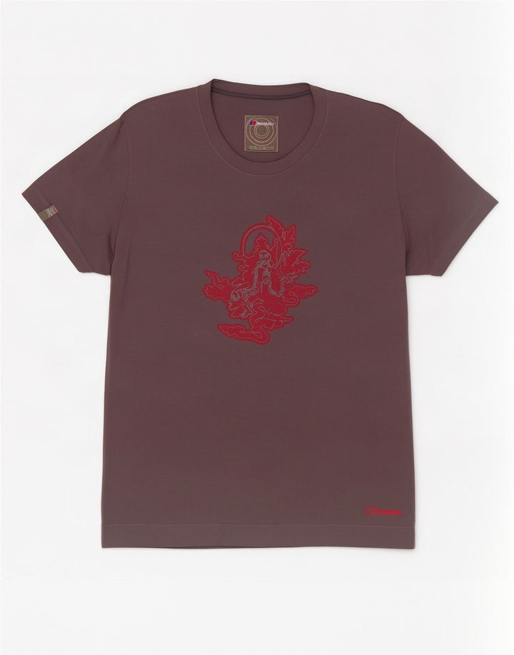 Berghaus Grafisk T-Shirt Top UK 14 Medium Grå Polyester