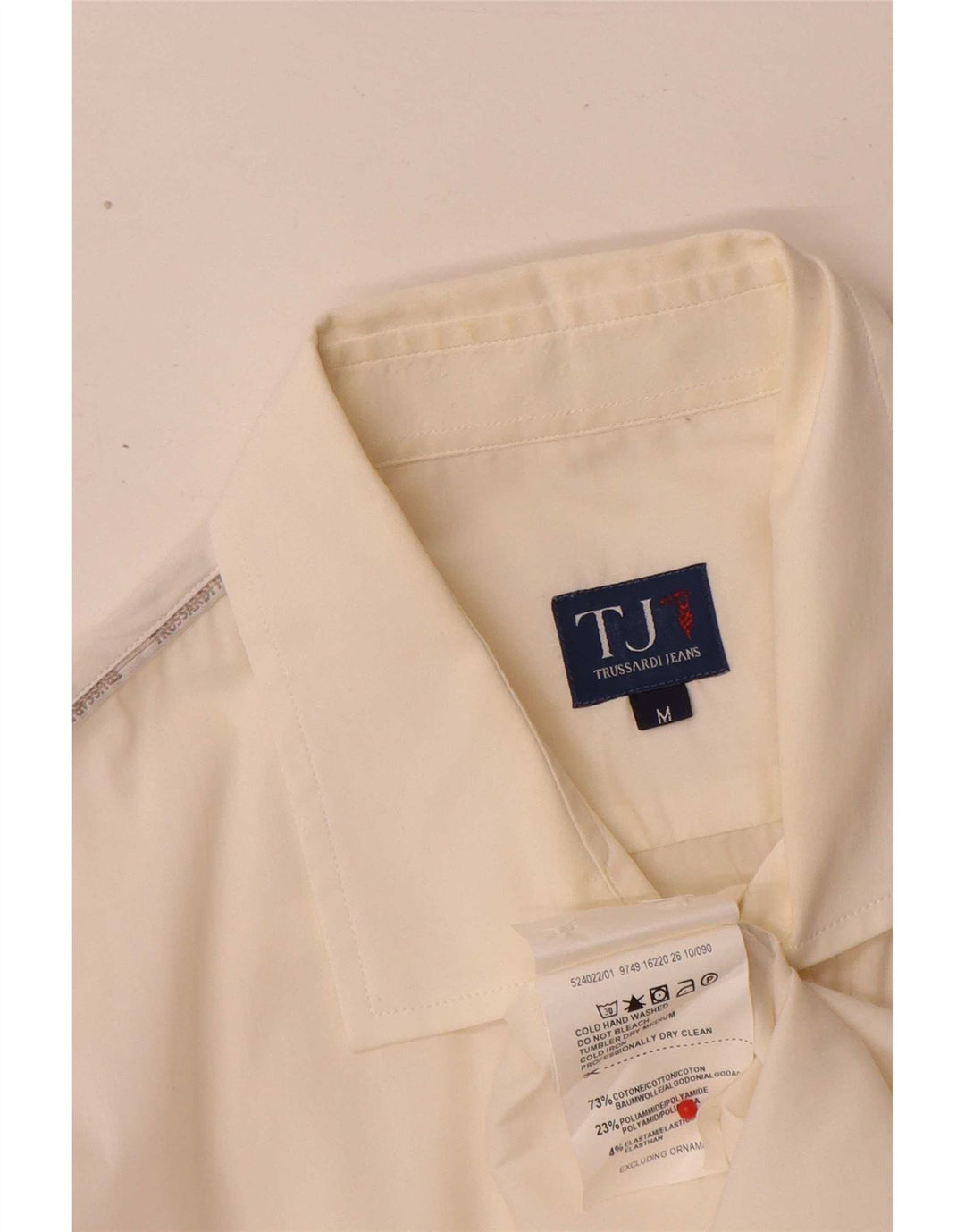 Trussardi Jeans Herreskjorte Medium Hvid Bomuld