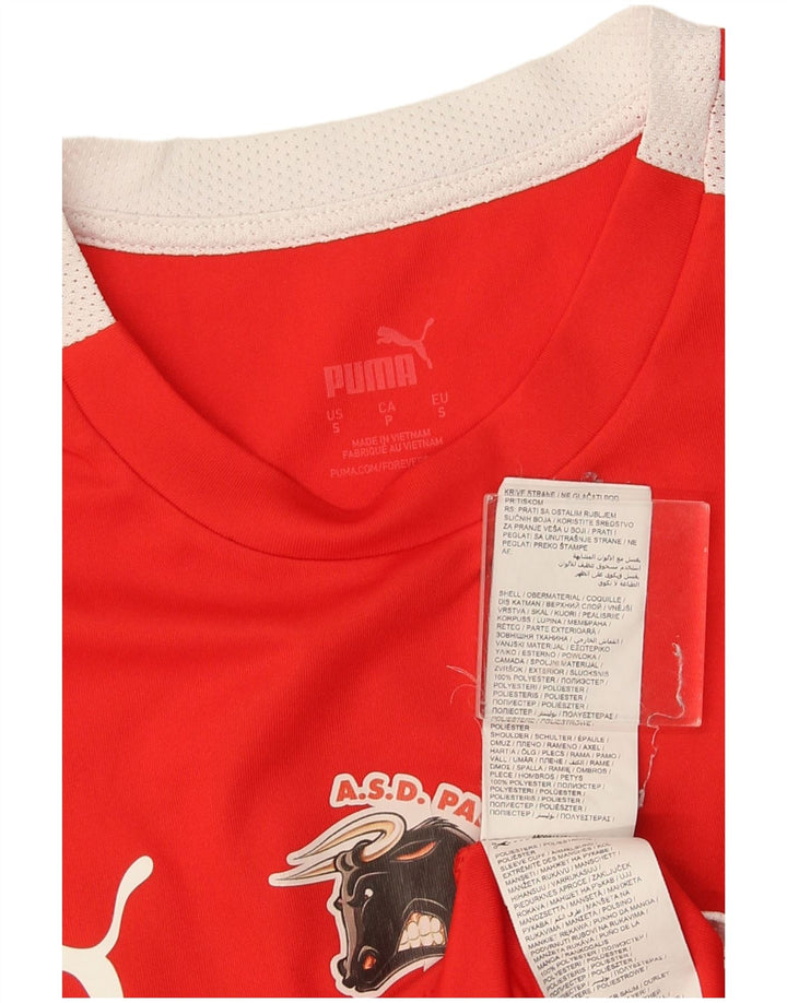 Puma Herre AC Milan Grafisk T-Shirt Top Lille Rød Colourblock Polyester