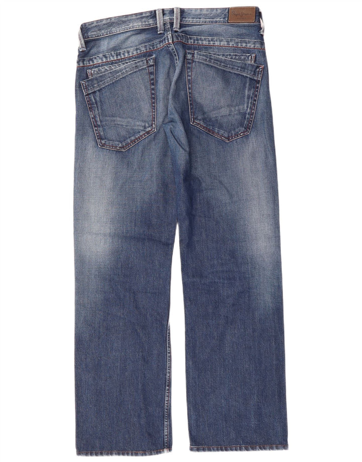 PEPE JEANS Straight jeans til mænd W33 L34 blå bomuld