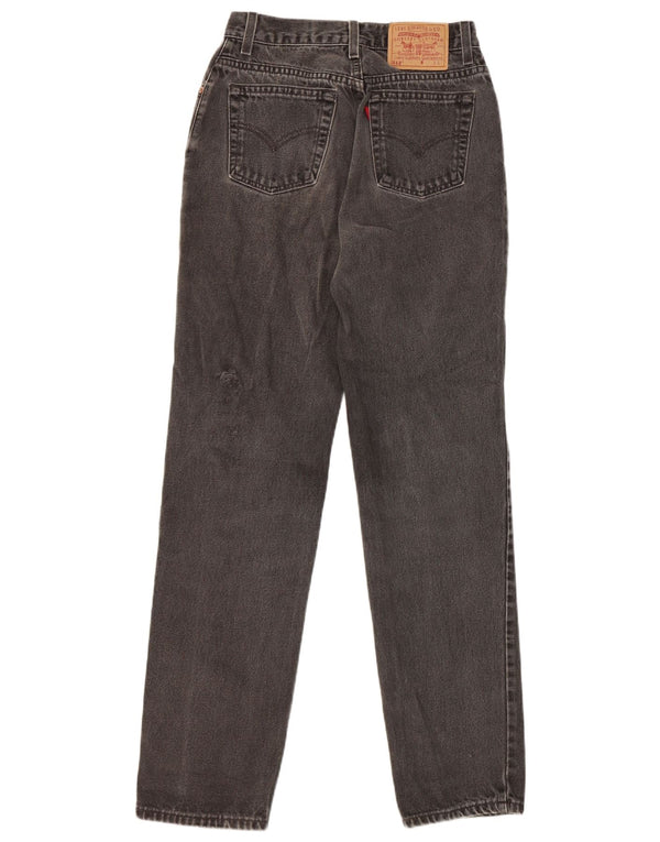 Levi's Womens 512 Slim Fit Straight Jeans US 9 Medium W26 L31 Black Bomuld
