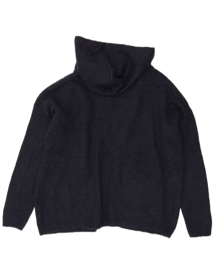 Marks & Spencer sweater med hætte til kvinder UK 14 Medium Navy Blue