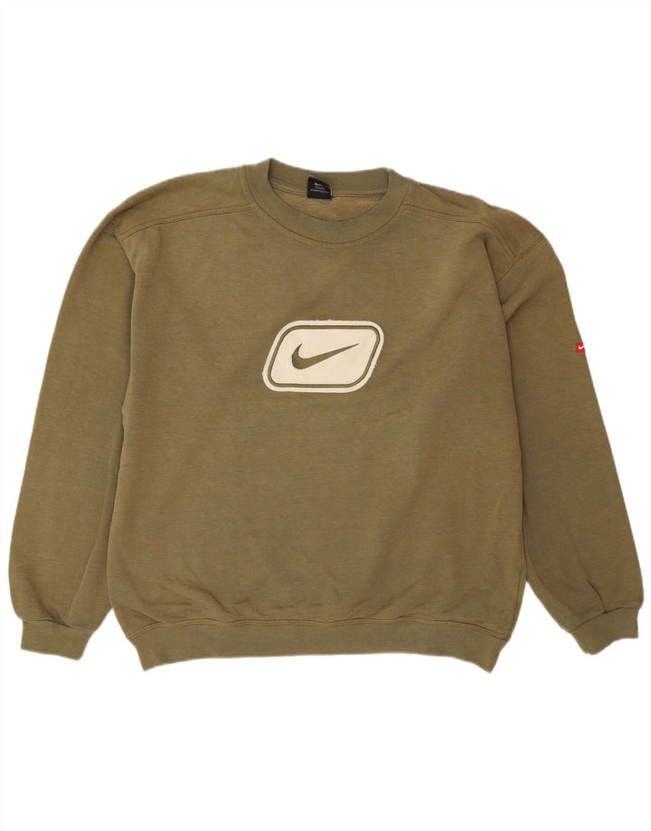 Nike Herre grafisk sweatshirt Jumper UK 42/44 Large Khaki