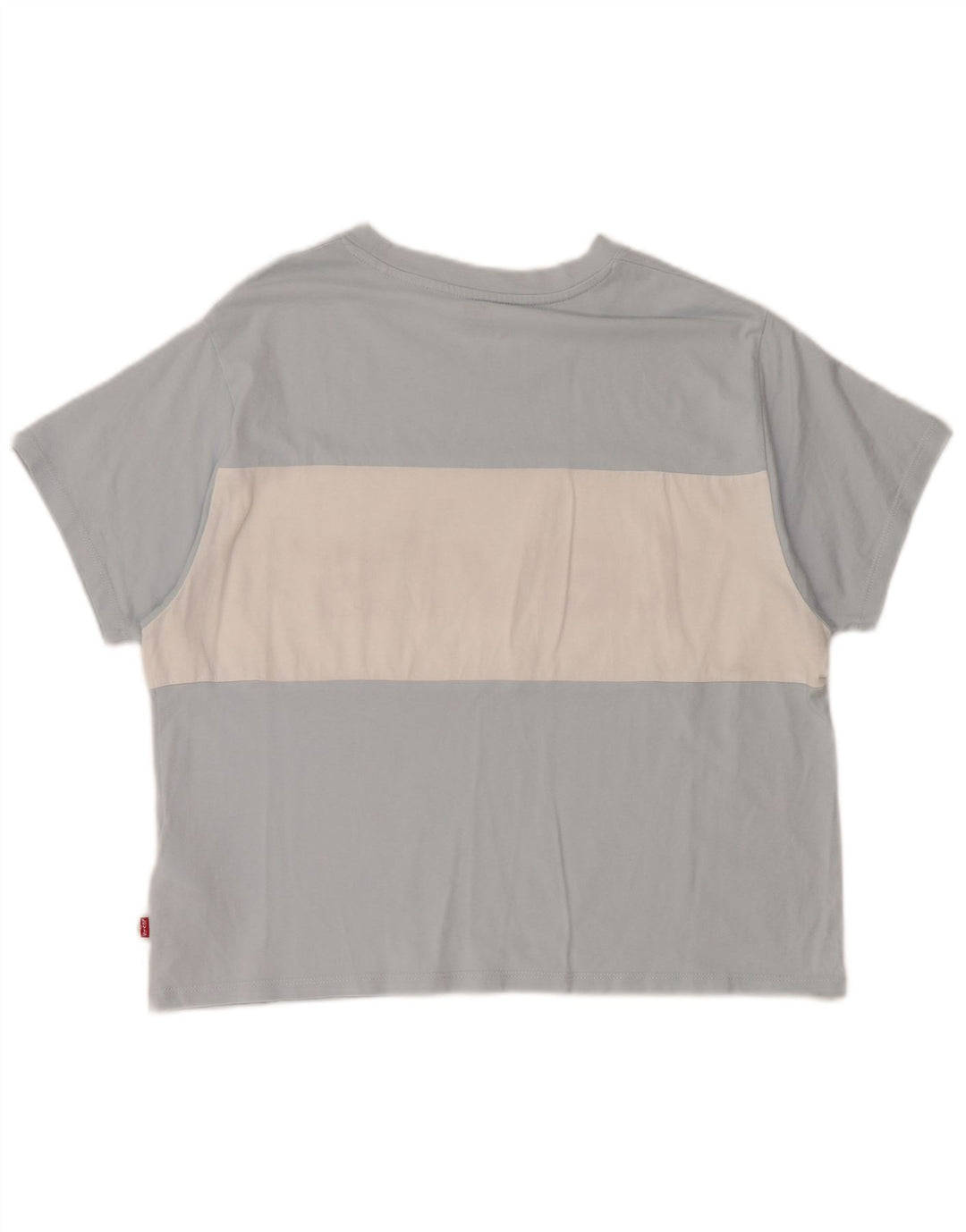 LEVI'S Dame Oversized grafisk T-shirt Top UK 10 Small Blue Colourblock