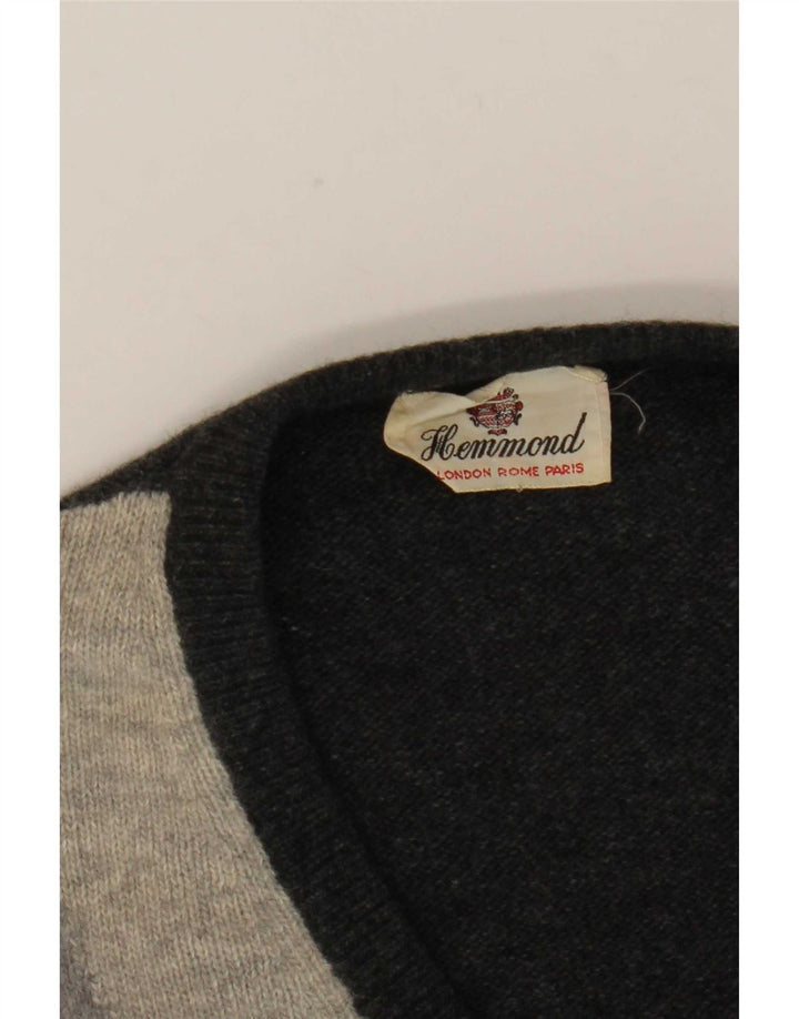 Hemmond Herre V-hals sweater mellemgrå