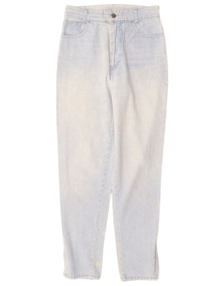 POP 84 Kvinder Højtaljede tilspidsede Jeans IT 42 Medium W28 L28 Blå Bomuld