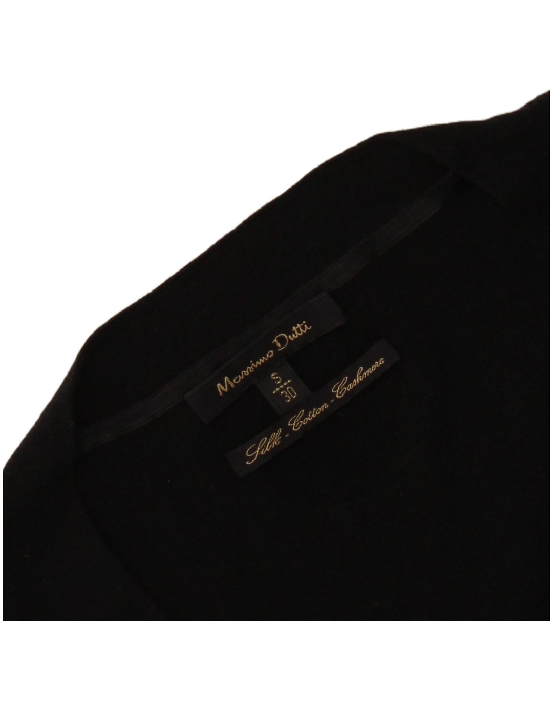 Massimo Dutti Dame Longline Cardigan Sweater UK 10 Small Black Silk
