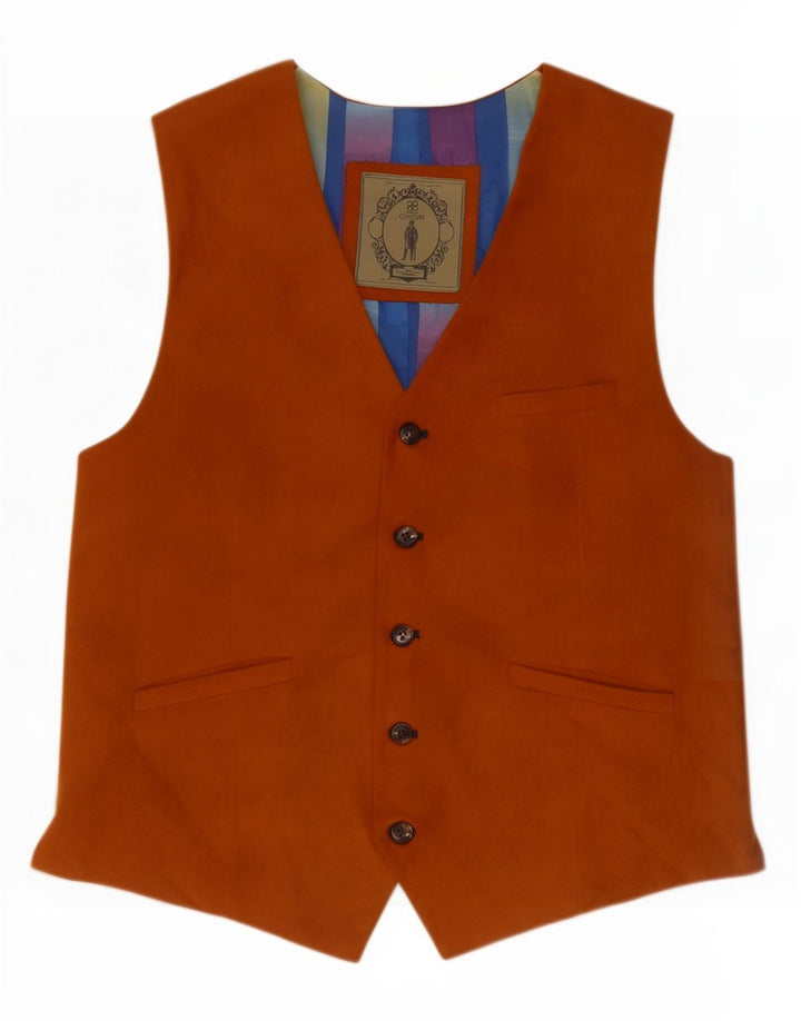 Cavani herrevest lille brun colourblock polyester