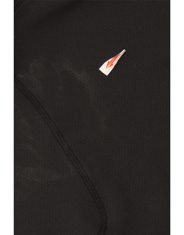 Nike herre lynlås-hals top langærmet UK 42/44 stor sort polyester
