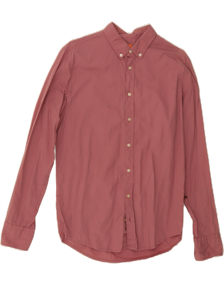 HUGO BOSS Womens Shirt UK 14 Medium Pink Vintage Hugo Boss and Second-Hand Hugo Boss from Messina Hembry 