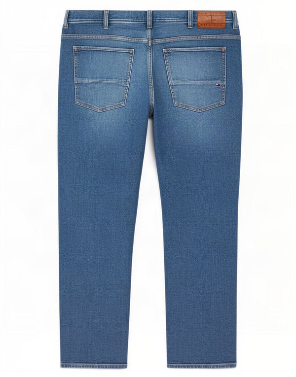 Tommy Hilfiger Herre Mercer Regular Fit Straight Jeans W42 L32 Blå Bomuld