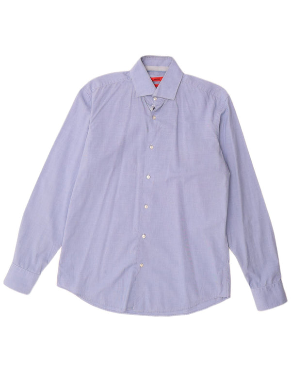 Hugo Boss Herre Regular Fit skjorte str. 39 15 1/2 Medium Blue Cotton