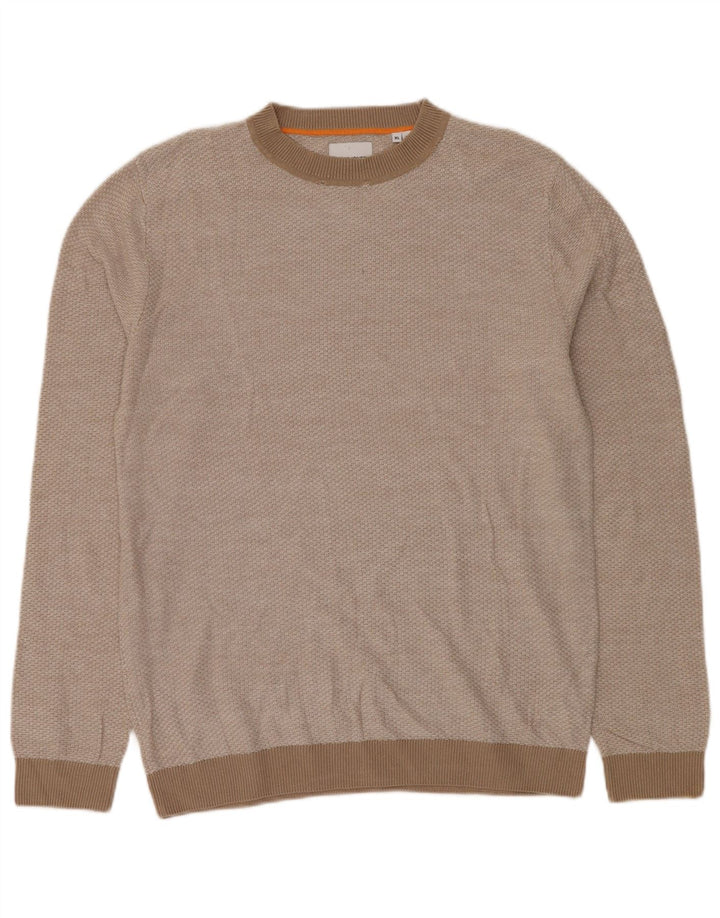 JACK & JONES Herre Crew Neck Jumper Sweater XL Beige Akryl