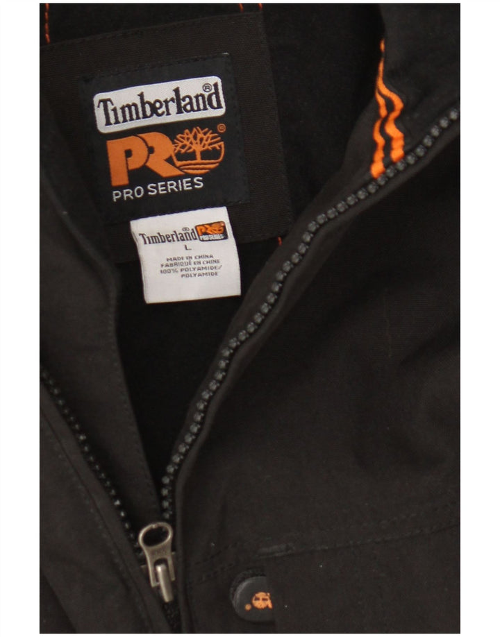 Timberland Herre Windbreaker Jacket UK 40 Large Black Polyamide