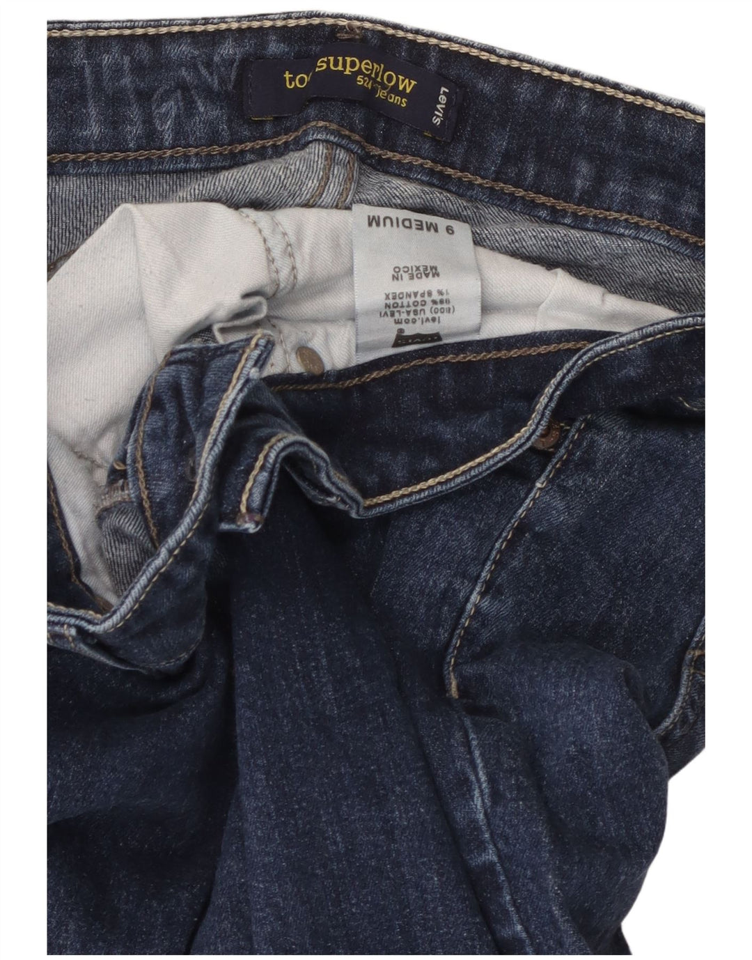 Levi's Dame 524 Super Low Skinny Jeans US 9 Medium W32 L31 Blå Bomuld