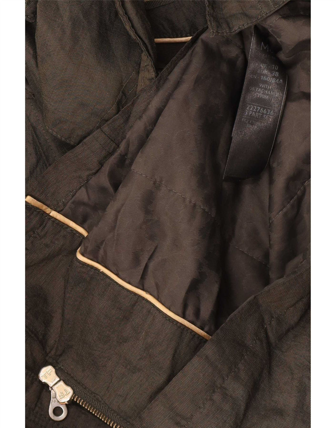 Marks & Spencer Dame Per Una Hætte Military Jacket UK 10 Small Khaki