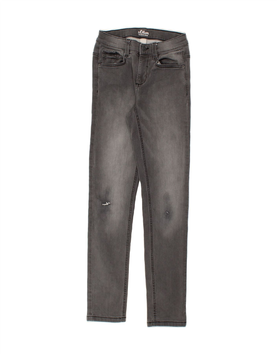 S.OLIVER Womens Distressed Skinny Jeans W26 L29 Grey Cotton Vintage S.Oliver and Second-Hand S.Oliver from Messina Hembry 