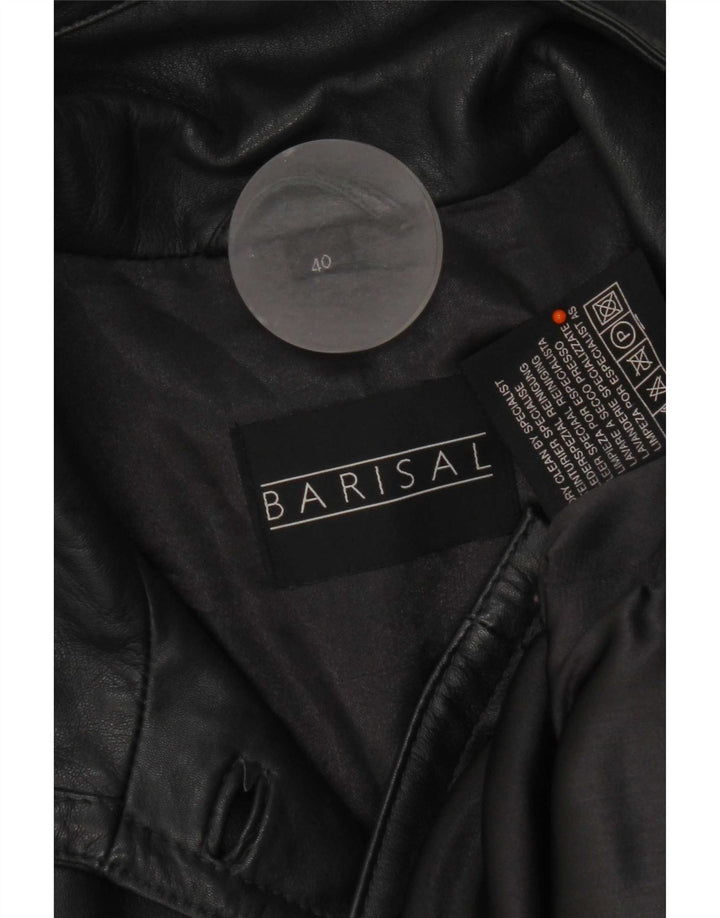 Barisal Dame Oversized Læderfrakke EU 40 Medium Sort