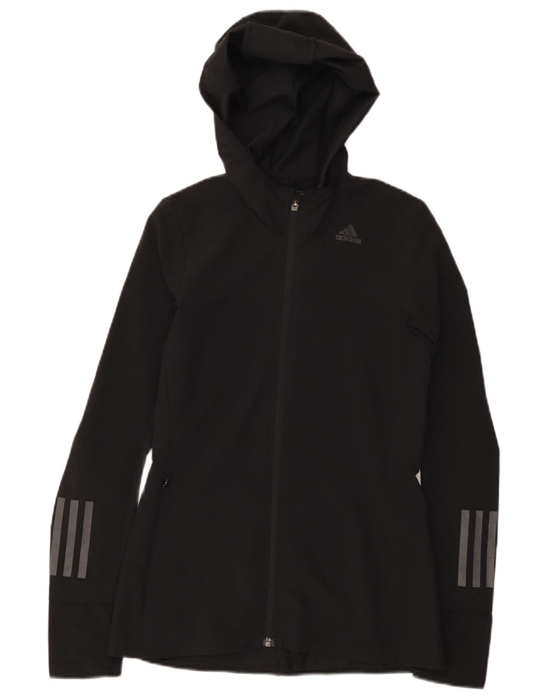 Adidas Dame Hættetrøje Topjakke UK 0/2 2XS Sort Polyester