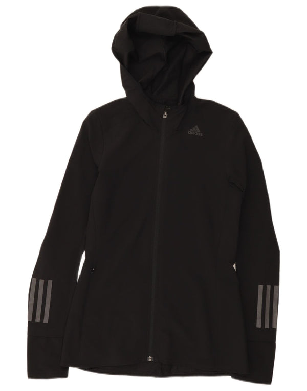 Adidas Dame Hættetrøje Topjakke UK 0/2 2XS Sort Polyester