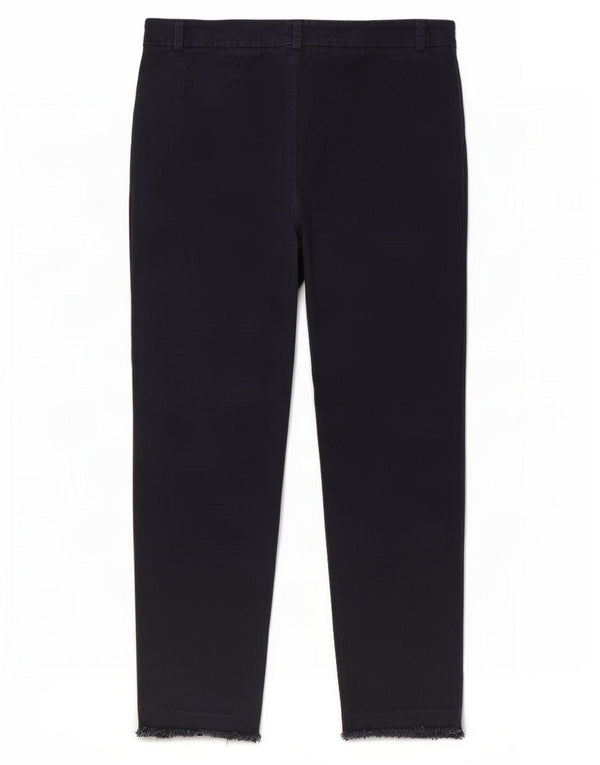 Marks & Spencer Dame Slim Cropped Trousers UK 12 Medium W30 L24 Navy Blue