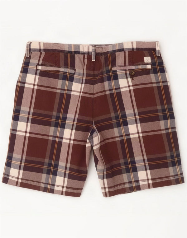 American Eagle Chino Shorts til mænd Large W36 brun ternet bomuld