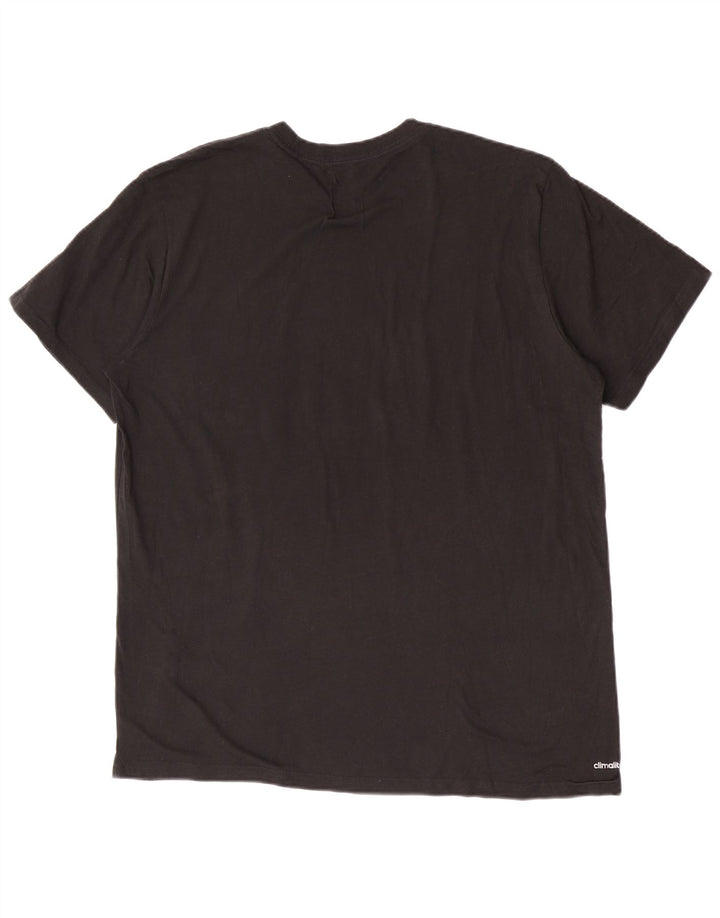 Adidas Herre Climalite Graphic T-Shirt Top XL Sort Polyester