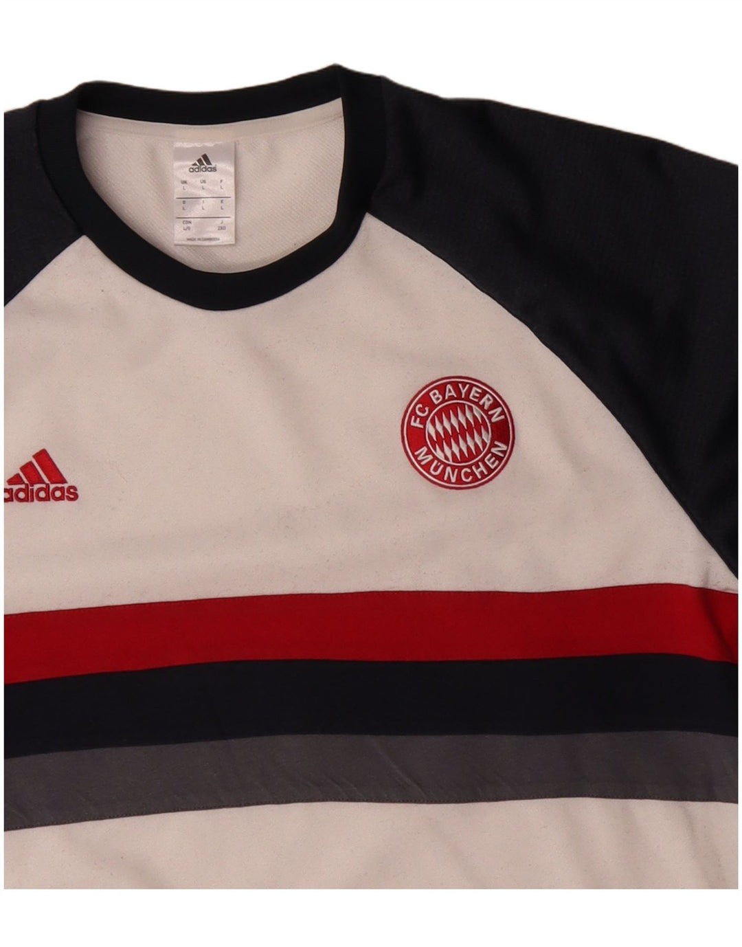 Adidas Herre FC Bayern Munchen Sweatshirt Jumper Large White Colourblock