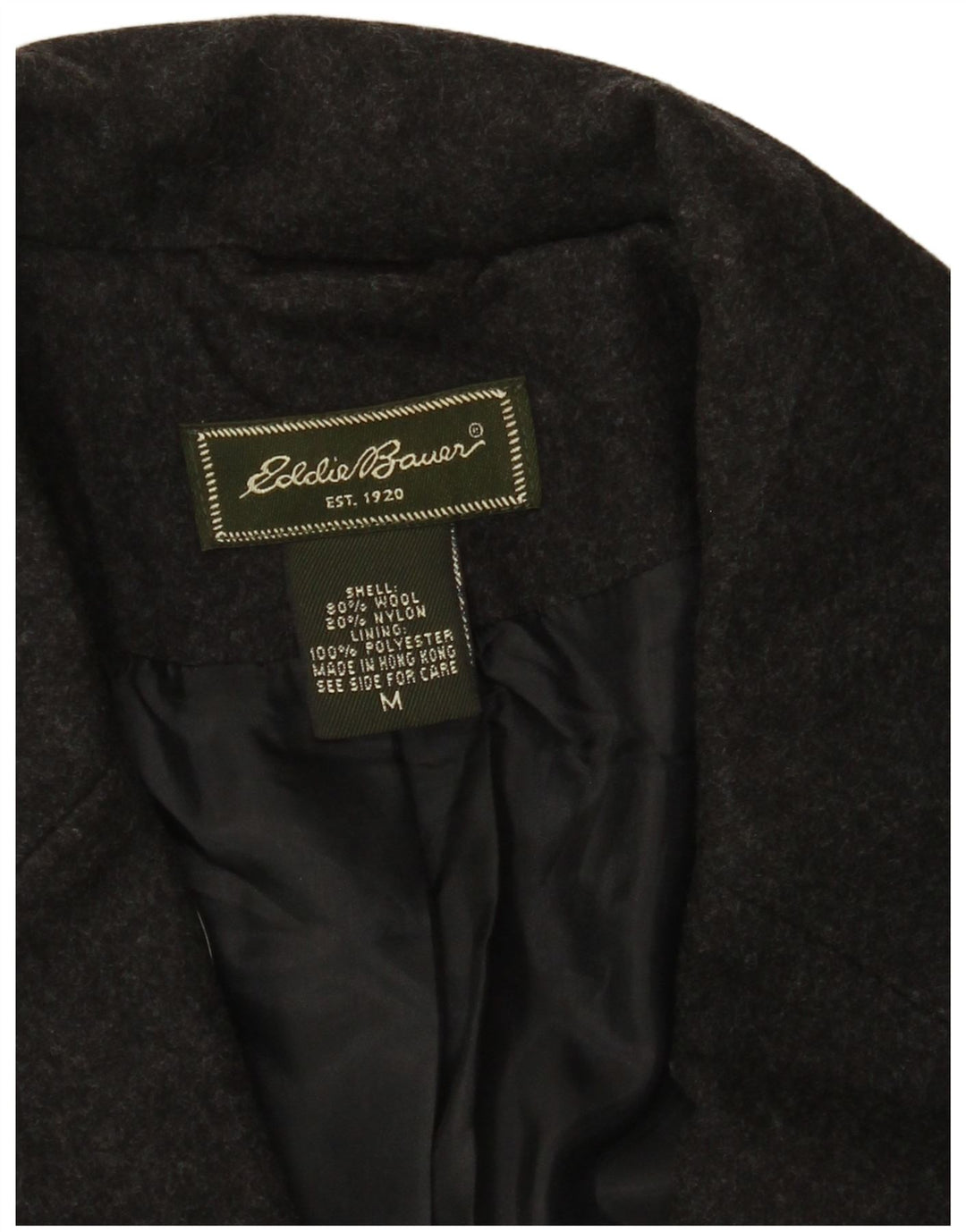 EDDIE BAUER Dame 3-knaps blazerjakke UK 14 Medium Grey Uld