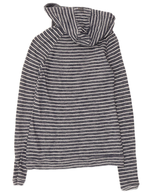 Mountain Warehouse Dame Hættetrøje Sweater UK 10 Small Navy Blue Striped