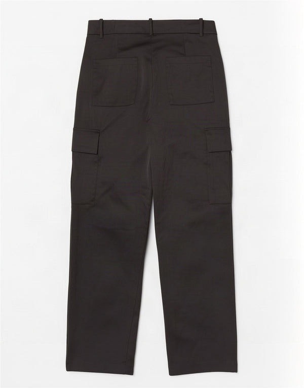Zara Dame Straight Cargo Bukser Medium W28 L32 Sort