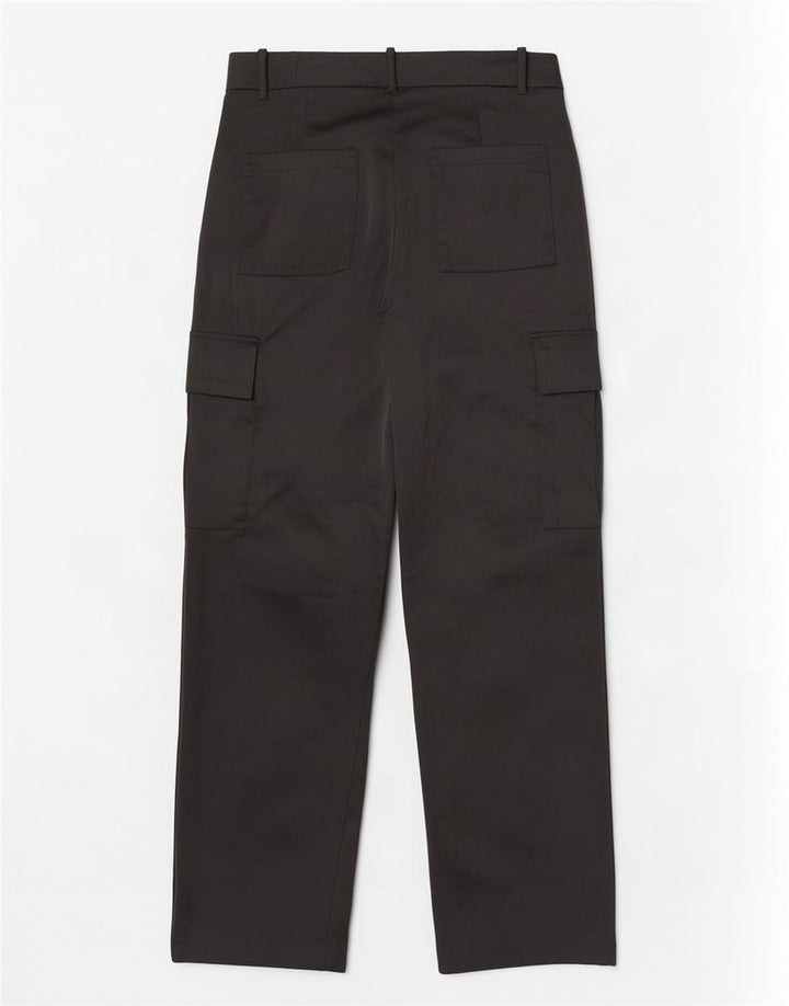 Zara Dame Straight Cargo Bukser Medium W28 L32 Sort