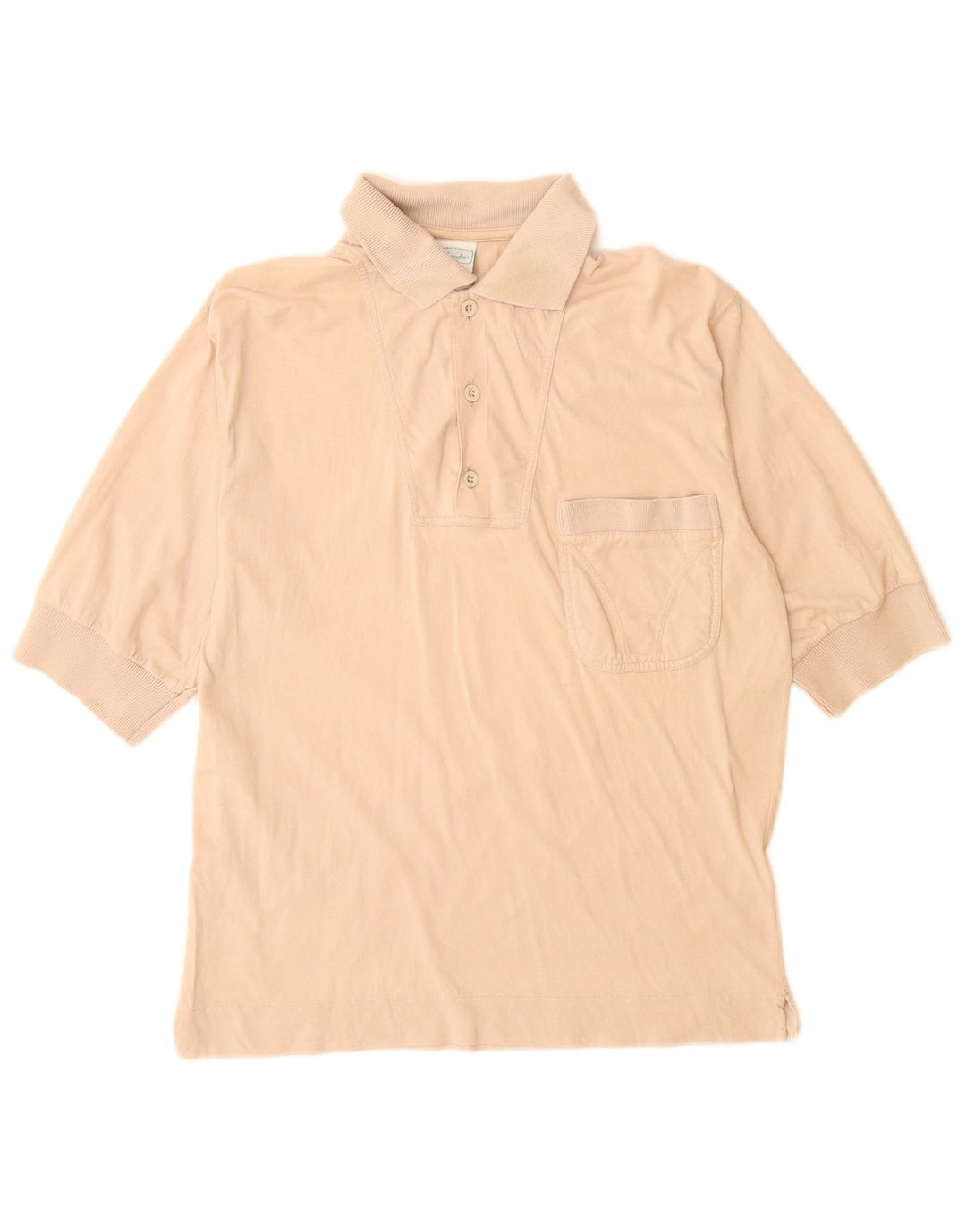 BENETTON Poloshirt til mænd Medium Beige Bomuld